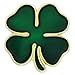 Green Four Leaf Clover Pin