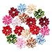 YAKA 50Pcs Satin Ribbon Flowers Bows Rose W/Rhinestone Appliques Birthday Party Wedding Decorations DIY Project Craft 1.1inch(Multi-Color)