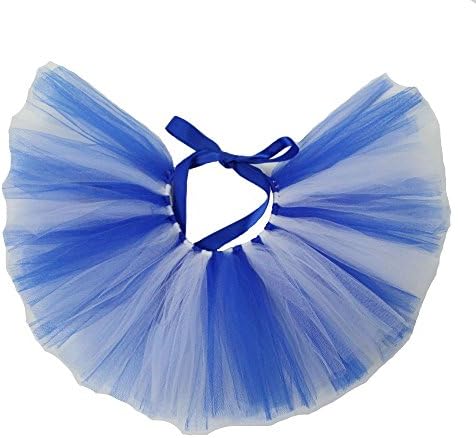 PAWPATU Team Spirit Tulle Tutu for Medium Dogs, Handcrafted in USA, Blue and White