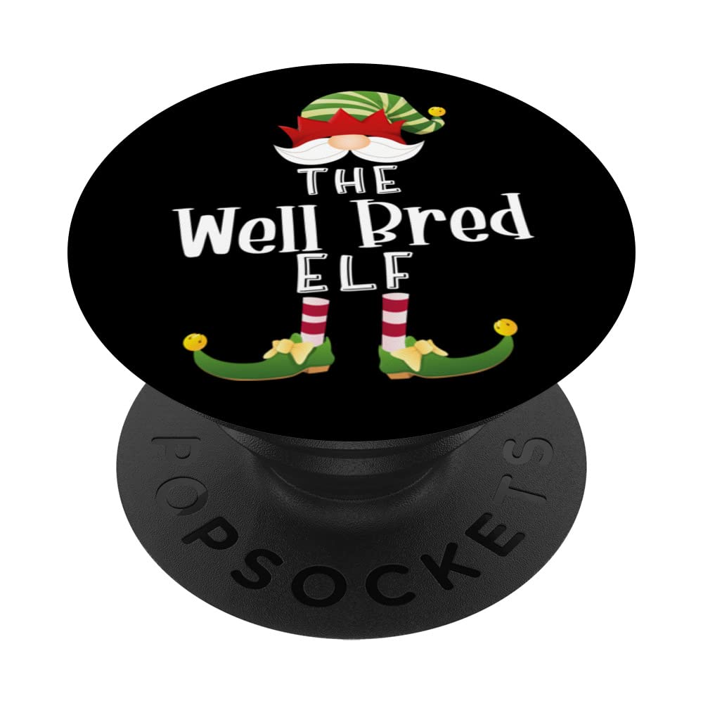 Well Bred Elf Group Christmas Funny Pajama Party PopSockets Swappable PopGrip