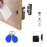 [2 pack] Gexmil Electronic Cabinet RFID Lock Kit Set, Hidden DIY Lock for Wooden Cabinet Drawer Locker, RFID Card/Tag Entry