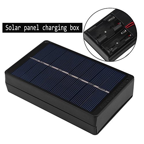 Solar AA AAA Battery Charger Charging Box 1W 4V Portable Solar Battery Charger For AA and AAA Batteries Black