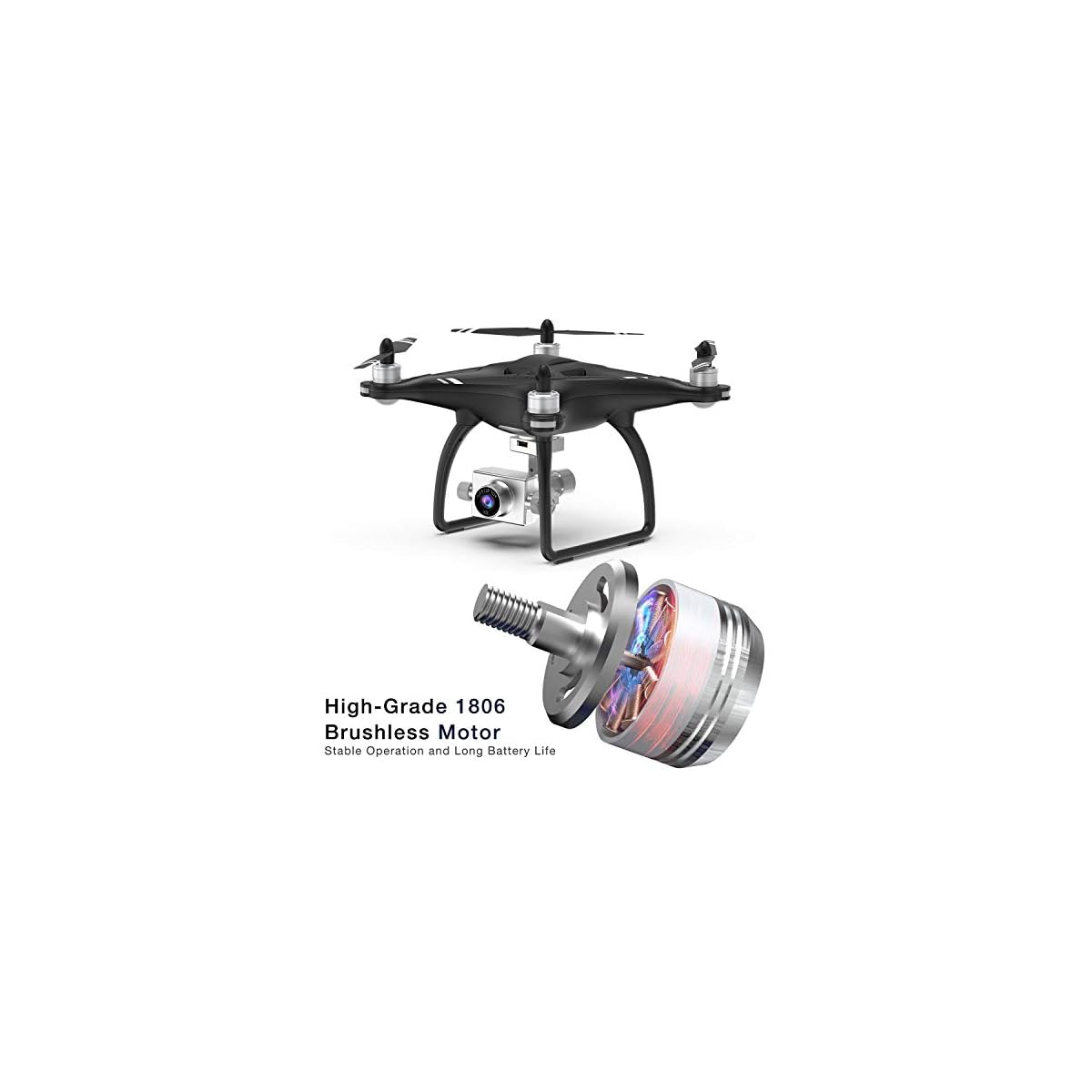 SIMREX X11 Upgraded GPS Drone with 1080P HD Camera 2-Axis Self