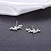 YOQUCOL Silver Tone 3D Butterfly Zirconia Crystal Ear Vine Climber Wrap Earrings For Women