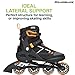 Rollerblade Macroblade 80 Mens Adult Fitness Inline Skate - Black/Orange - 80 mm / 82A Wheels with SG5 Bearings - Performance Skates - US Size 10, Black/Orange, Size 10