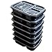 ORGALIF 7-Piece Food Portion Control Reusable BPA-Free 3 Compartment Bento Lunch Box Containers Set by ORGALIF