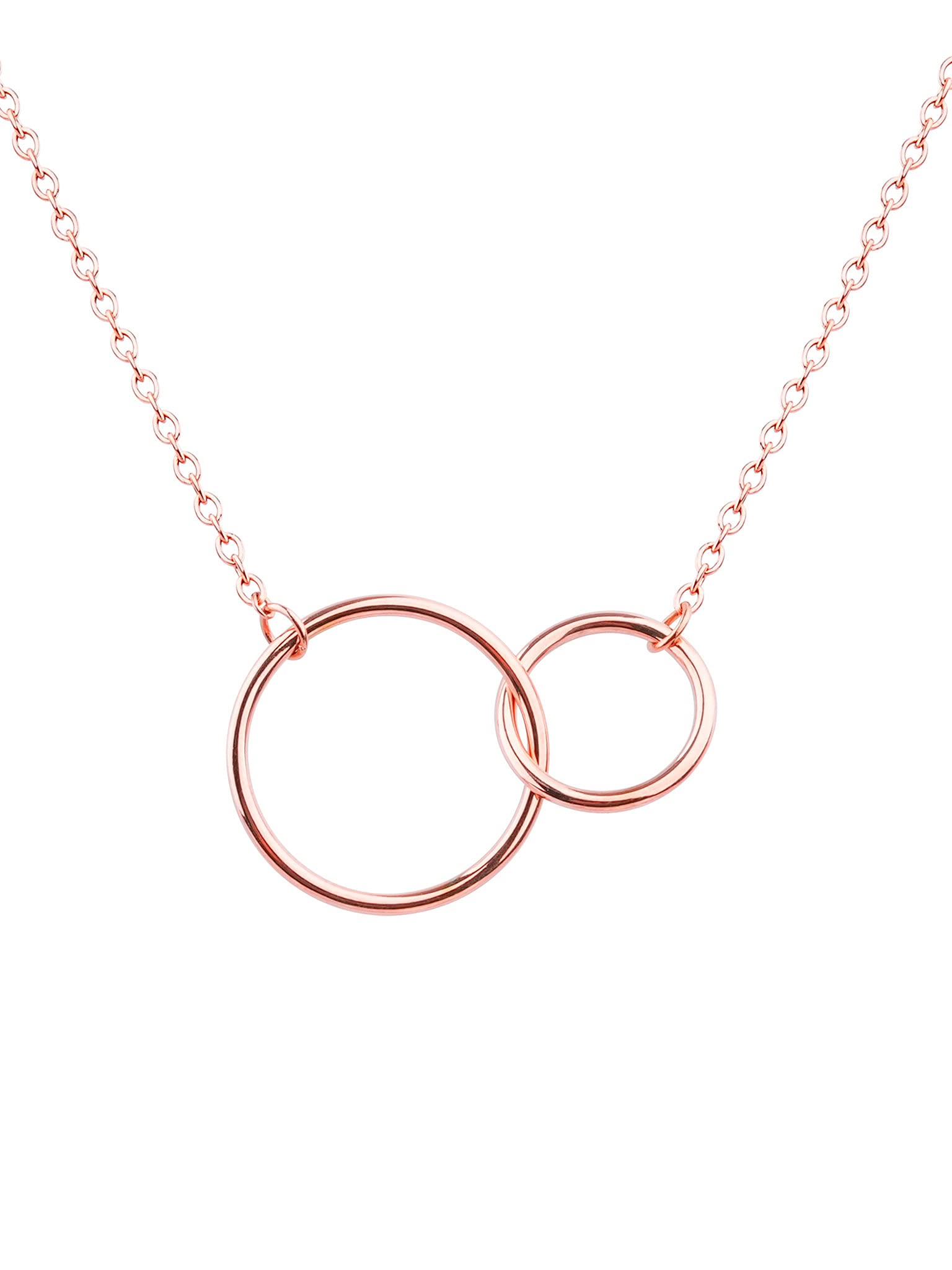 a little something Praga Necklace, Women's Necklace with 18 Carat Gold Plating (Gold & Rose Gold) Includes Sustainable Gift Packaging with FSC Certificate, Stainless Steel, No Gemstone