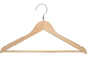 Proman Products - Kascade Hangers, Space Saving Hangers, Customize Your Closet Organization (Natural Color, 50-Pack)