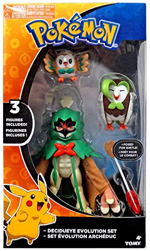PokÃ©mon Pokemon Decidueye Evolution 3 Inch Action Figure-Rowlet