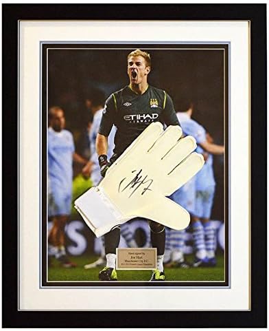 MemorabiliaOutlet Joe Hart Signed Goalkeeper Glove Framed Display - Manchester City