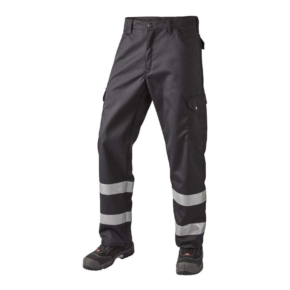 J.A.K. 9121RE12088 Series 9121 65% Polyester/35% Cotton Trousers for Men with Reflective Black, 50 R (35/32) Size