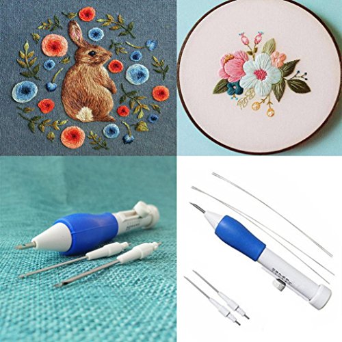 Sujing Magic Embroidery Pen Sets Stitching Punch Needle Set DIY Craft Knitting Sewing Tool