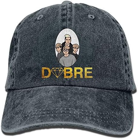 Mieba Dobre Brothers Logo Adult Cotton Washed Denim Leisure Caps Hats Adjustable Black
