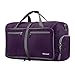 Gonex 60L Packable Travel Duffle Bag Foldable Duffel Bags for Luggage Gym Sports Camping Travelling Cycling Storage Shopping Water & Tear Resistant Purple