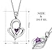 Love is The Beauty of Soul Sterling Silver Cubic Zirconia Love Heart Fashion Pendant Necklace for Women Girl Girlfriend(White)