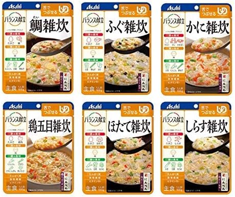 Amazon Co Jp 介護食品 バランス献立 ふっくら雑炊 お試し 6種類6食セット 区分3 舌でつぶせる レトルト食品 ユニバーサルデザイン フード 食品 飲料 お酒