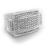 925 Silver Band Micropave CZ AAA Crystal Ring