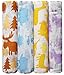 CuddleBug Muslin Baby Swaddle Blankets for Boys and Girls Size Large 4 x 4 Feet – Muslin Cotton 4 Pack (Colorful Critters)