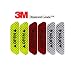 3M Reflective Diamond Grade DG3 Hi-Vis Waterproof Stickers 6-pcs Pack for Doors - Red
