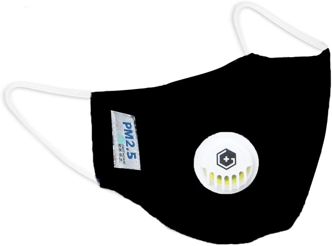 Mask, UNIKAR mouthguard mask, Washable with Adjustable Straps Masks, Anti-Pollution dust Mouth mask (Black)