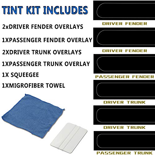 Sporthfish Tail Light Tint Kit Taillight Tinted Dry Application Film Dark Black Smoke Precut Vinyl Overlays Taillight Fit for 2015-2019 Dodge Challenger - Thumbnail 5