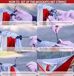 Camping Hammock, Portable Hammocks with Mosquito