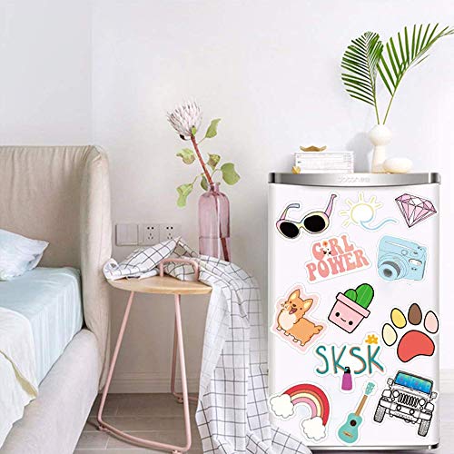 JOINBO 100 Pcs Not Repeating The Stylish Fresh Cute Waterproof Vsco Stickers, which is a Must-Have Material for Vsco Girls, Suitable for Tablets, Skateboards, Mobile Phones, Kettles, Luggage, Outdoor - Thumbnail 4
