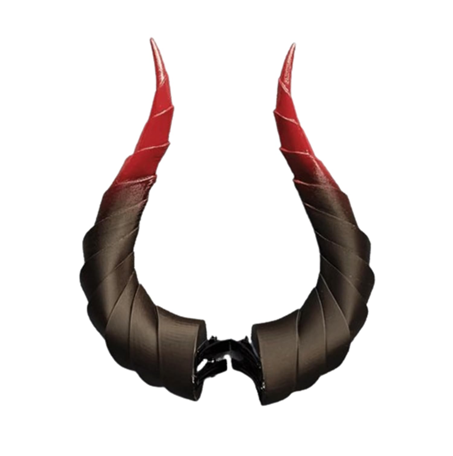Photo 1 of Dark Gothic Devil Horns Ghost Sheep Horn Hair clips Headwear Costume Halloween Cosplay Anime Hair Accessories Women Men (red black, S)