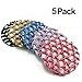 DLOnline 5PCS Glittering diamonds Bun Cover Snood Women Girl Rhinestone Bun Cover Crochet Snood Hair Net For Ballet Dance Skating，Bun Cover Snood Hair Net Ballet Dance Skating Chic Crochet With Pearl