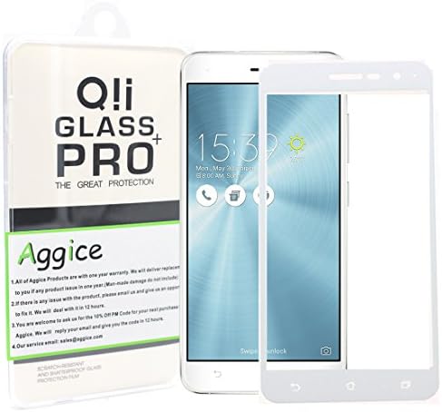 ASUS ZenFone 3 ZE552KL Screen protector - Aggice 5.5inch 2.5D Round Edge Tempered Glass Screen Protector For ASUS ZenFone 3 ZE552KL (Ivory white)