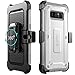 SUPCASE for Samsung Galaxy Note 8 Case with Screen Protector (Unicorn Beetle), [Built-in Belt Clip] Heavy Duty Full-Body Rugged Holster Protective Phone Case for Galaxy Note 8 (2017 Release), White