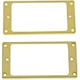 KAISH 2pcs Cream Humbucker Pickup Ring Curved Bottom Frame for Epiphone Les Paul