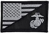 USA Flag / Marine Corps' EGA 2.25x3.5 Military Patch / Morale Patch - Multiple Color Options (Multicam BLACK)