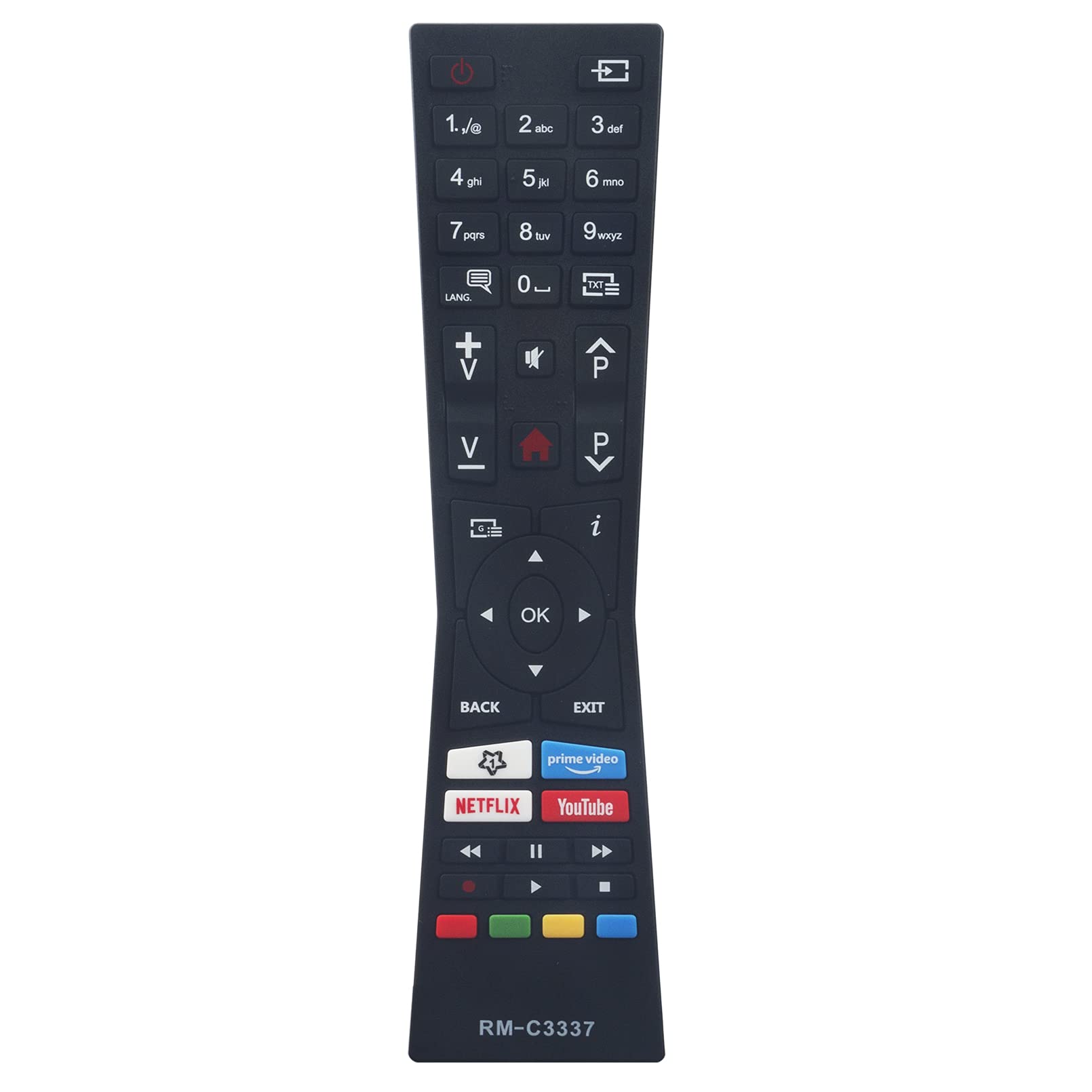 ALLIMITY RM-C3337 Remote Control Replace fit for JVC 4K UHD TV RCA243100P RC0360 RMC3337 LT-32VH3900 LT-55V55LU LT-50VUQ390I LT-32VFQ52I LT-32VH52M LT-43VU63M LT-49VU63M LT-32VF52M LT-49V55LFA