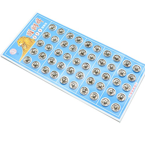 SenseYo 100 PCS Metal Press Studs Buttons Card 10MM Snap Closing Fasteners Dress Coat Titch Twitch Sew On Doll Baby Buttons Pewter Craft Rapid Rivet Making Poppers Tool