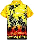 Funky Hawaiian Shirt, Beach, yellow, XL