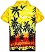 Funky Hawaiian Shirt, Beach, Yellow, XL, Yellow, Size X-Large