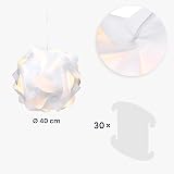 kwmobile DIY Puzzle Lamp Shade XL – 30 Pieces 15 Designs 40 cm White view 5
