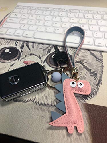 MUAMAX Dinosaur Key Chains for Women Girl Girlfriend,Bag charm,Keychain for Car Keys,Gift for Her (Pink+Blue)