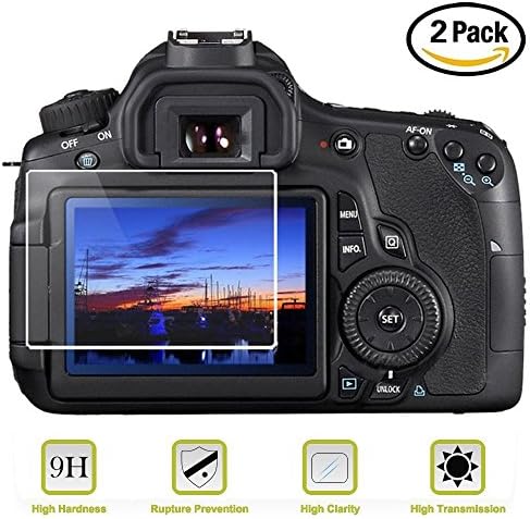 USONE 2 Pack Tempered Glass Screen Protector, 9H Hardness 0.33mm Ultra-Thin DSLR Camera Tempered Glass for Sony Alpha A6300/A5000/A6000/NEX-5/NEX-6/NEX-7