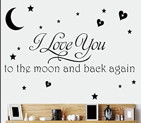 Vinyl Diy Fresco Decorative Painting Moon English Motivation