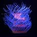 Uniclife 30 inch Changeable Sea Anemone Plant Ornament Folding Glowing Silicone Fish Tank Aquarium Artificial Decor, Bluethumb 1
