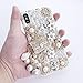 DMaos Compatible with iPhone Xs Max Women Case, Handbag Design Sparkly Rhinestone Cover, Cute Girly Bling Diamond Snow Flower, Beauty 6.5 inch 2018