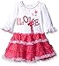 Bonnie Jean Girls' Love Appliqued Mesh Tutu Dress