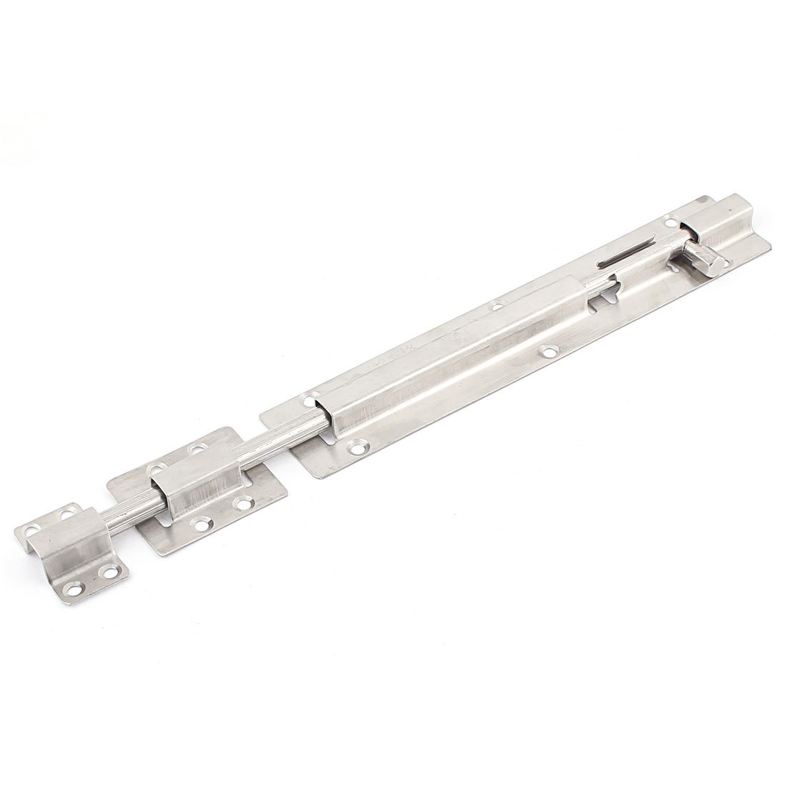 sourcingmap 12-inch Long Stainless Steel Door Latch Sliding Lock Barrel Bolt, Stainless Steel