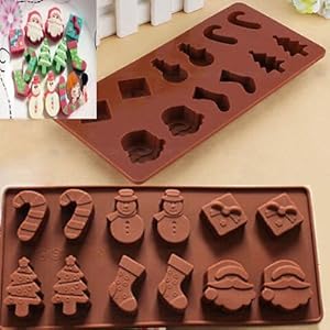 Generic Brown : New Xmas Tree Silicone Cake Decorating Mould Candy Cookies Chocolate Baking Mold