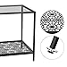 SONGMICS Side Table Glass, Black