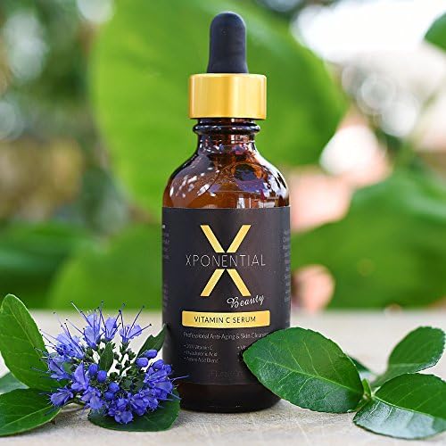 Xponential Beauty TOP RATED Vitamin C Facial Serum with Hyaluronic Acid - 20% Vit C - Remove Wrinkles, Fine Lines NOW - Fade Dark Spots - 2 Fl Oz of Vitamin C Serum