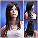 SexyLong Dark Brown Natural Straight side swept fringe bang hairstyle Hair Style Women Wig
