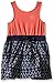 Calvin Klein Girls' Stretch Jersey Dress with Printed Denim Skirt, Multi, 6